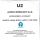 U2 - Audio Webcast Q+A